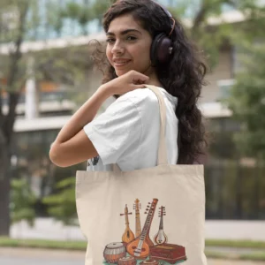 Musical Instruments Print Tote Bag