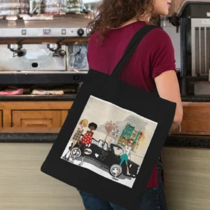 Stylish Illustrated Tote Bag