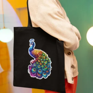 Peacock DigiPrint Tote Bag