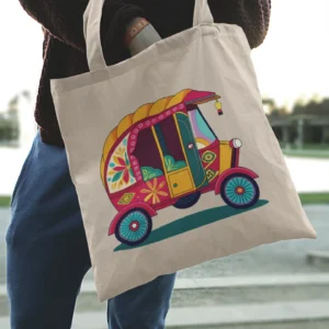 Autorikshow Digiprinted Canvas Tote Bag