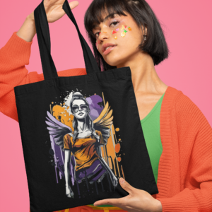 Graphic Angel Art Tote Bag