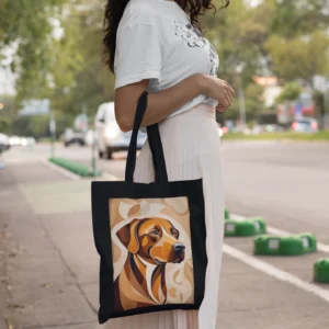 Artistic Dog Print Tote Bag