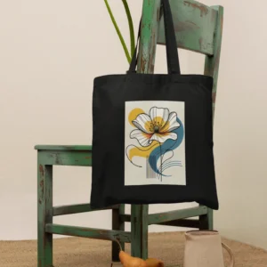 Floral Art Canvas Tote Bag