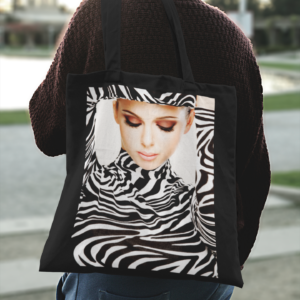 Digital zebra Print Tote Bag